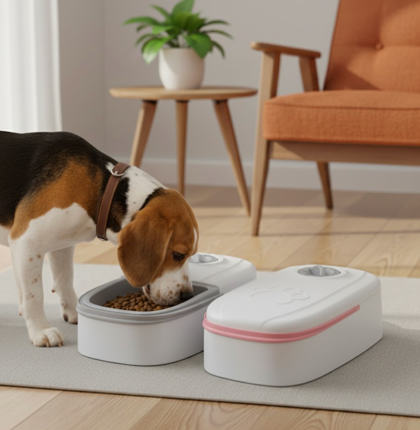 Smart Automatic Pet Feeder — Stainless-Steel Bowl & Timer Control